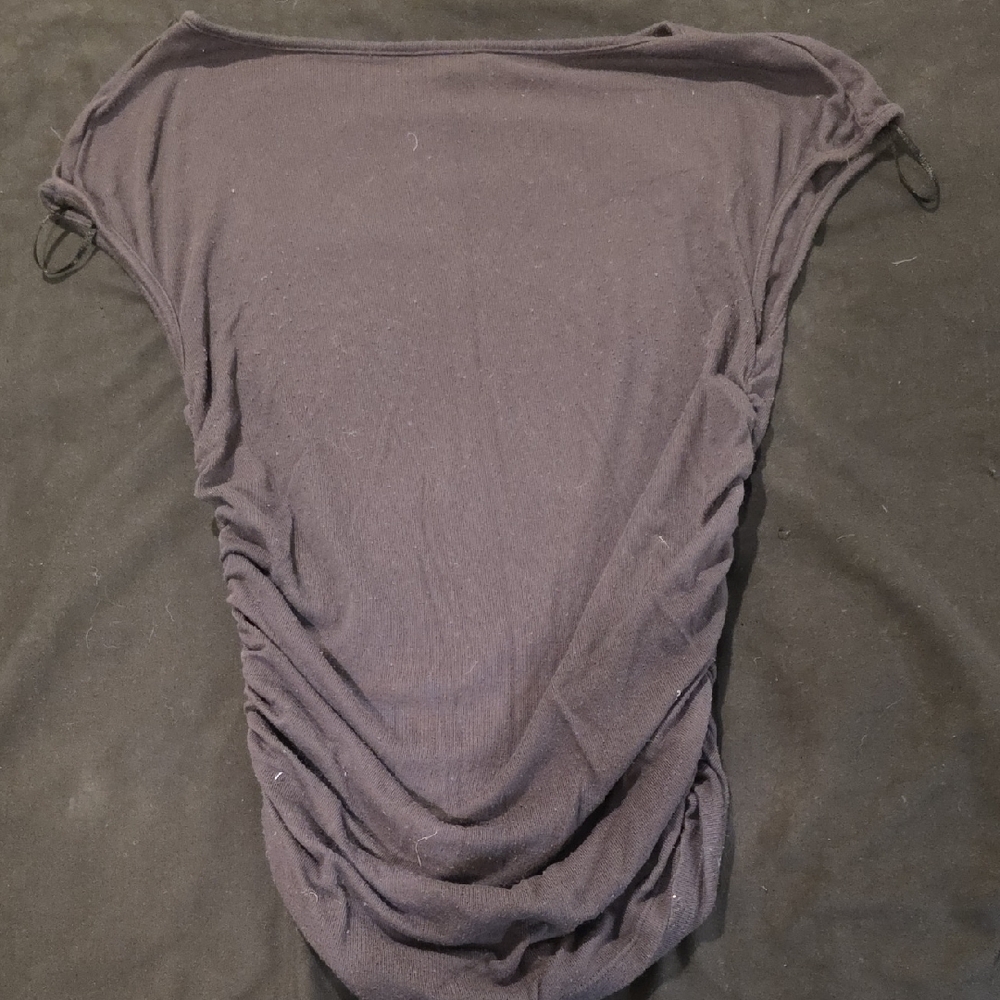 H&M Black Ruched Shirt